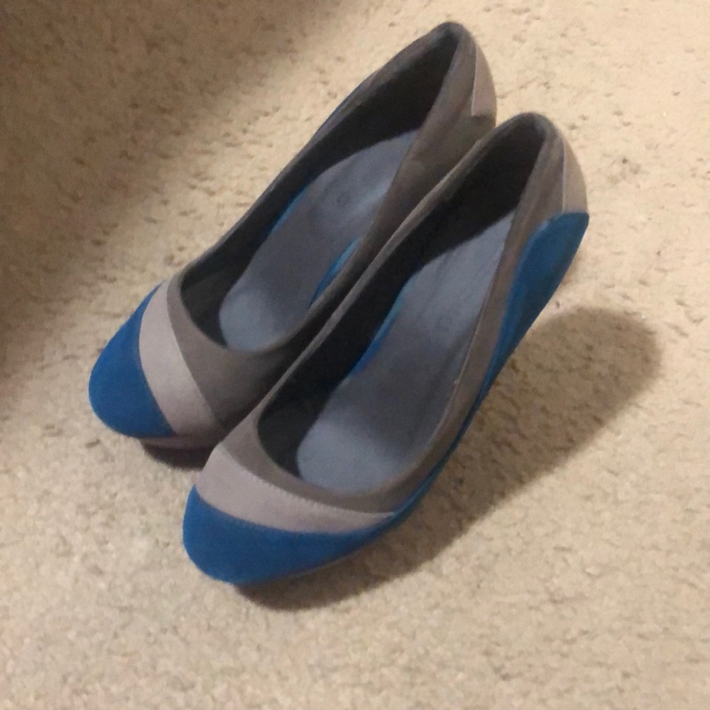 Blue Grey Heels